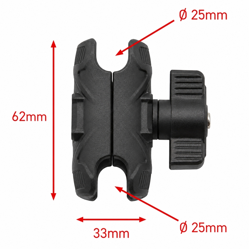 Suport telefon mobil antivibrații MotoZem Claw, negru
