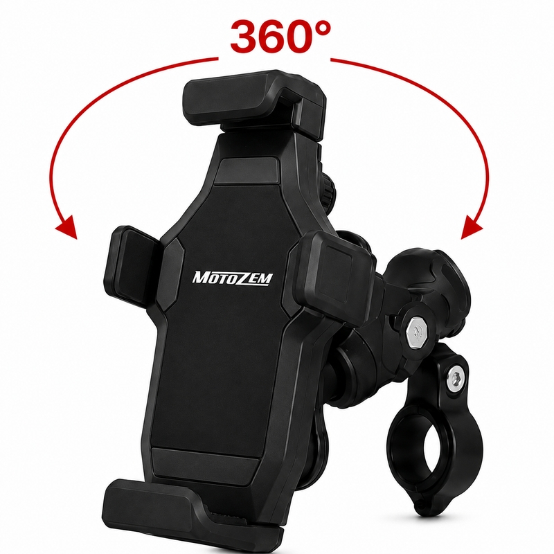 Suport antivibrații pentru motocicletă cu blocare MotoZem Grip PRO negru