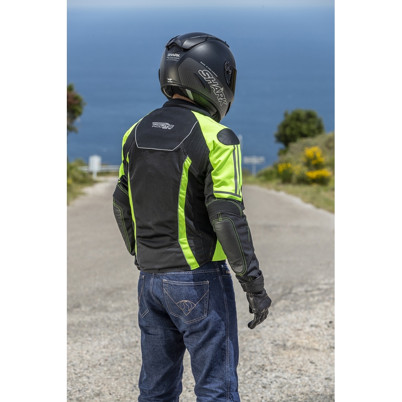 Jachetă cu airbag HELITE Vented negru-galben-fluo