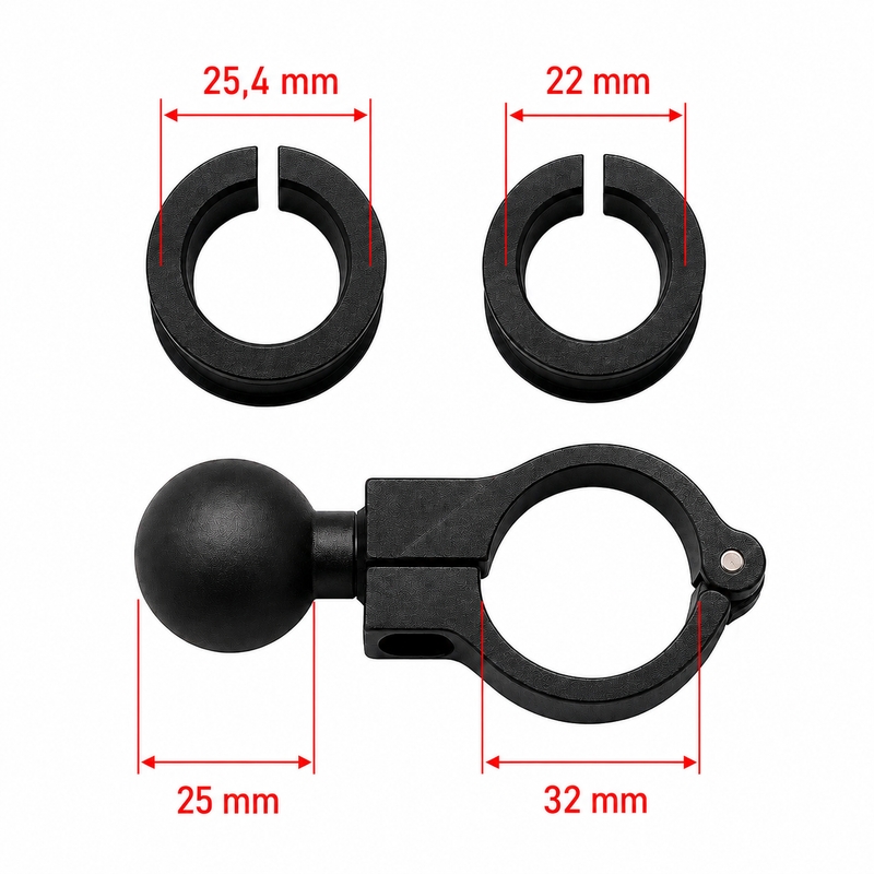 Suport telefon mobil antivibrații MotoZem Claw, negru