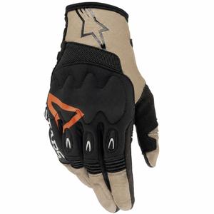 Mănuși motocross Alpinestars Techdura negru-maro-rosu fluo