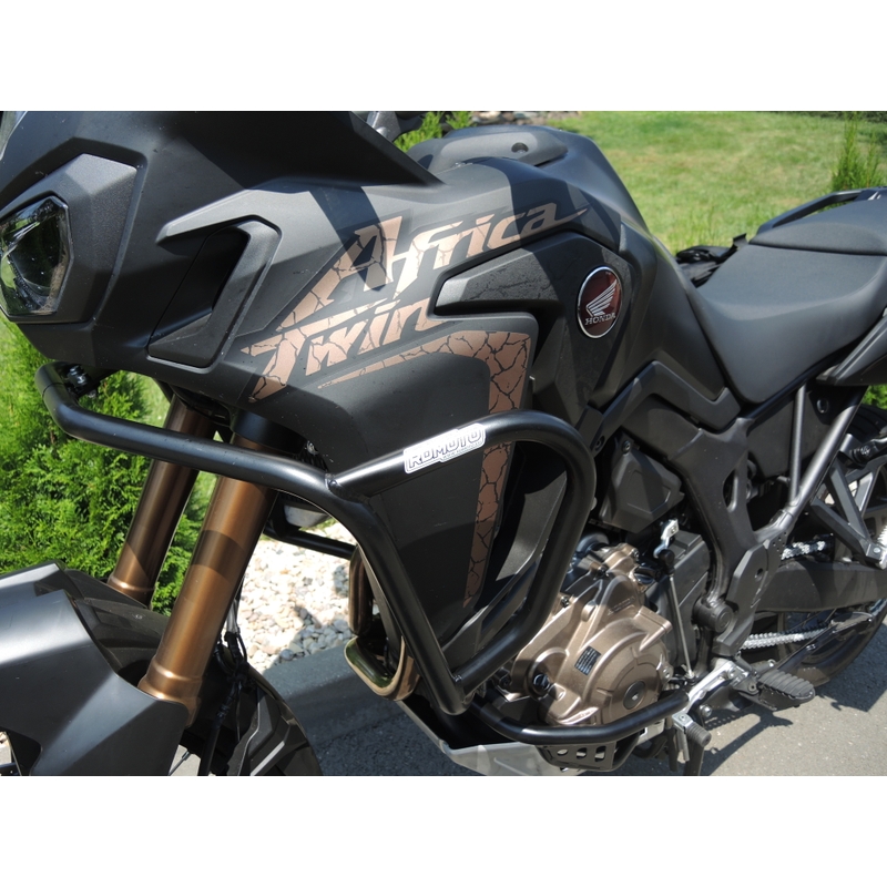 Engine guards RDMOTO matt black upper + lower pentru HONDA CRF 1000 L Africa Twin 2016-2019
