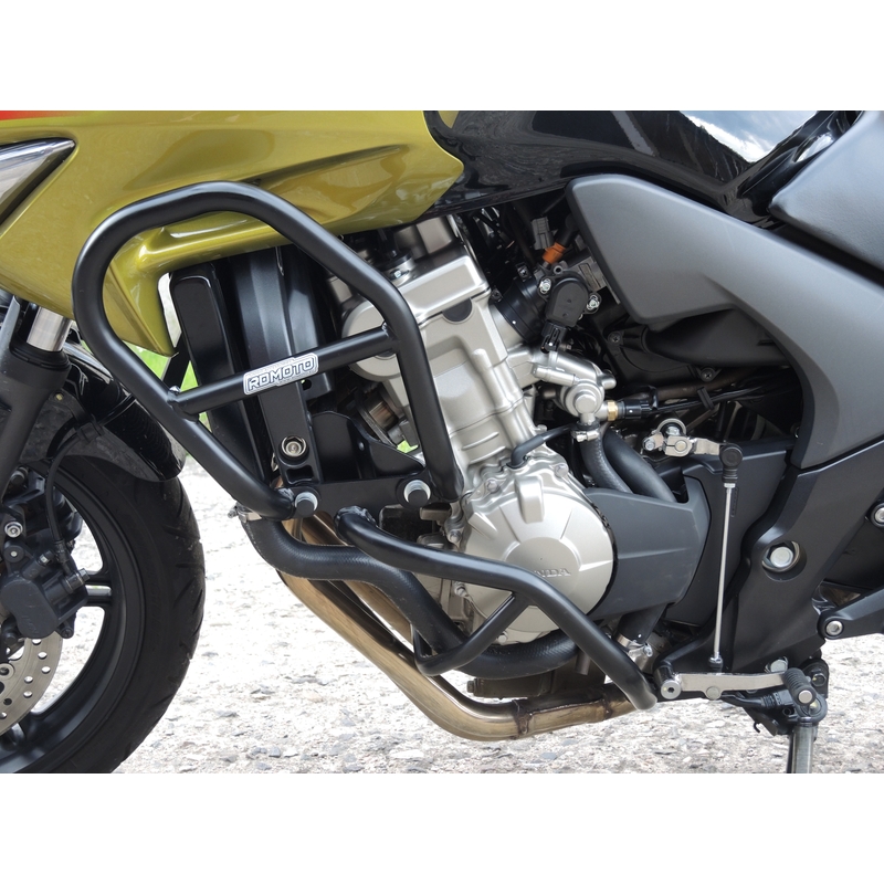 Engine guards RDMOTO matt black upper + lower pentru HONDA CBF 600 / S 2008-2012
