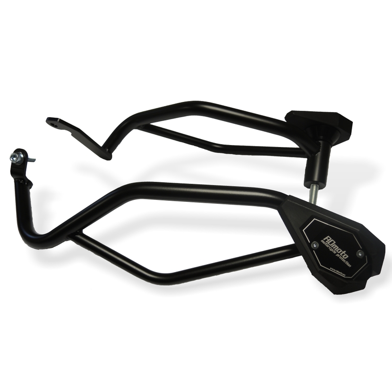 Engine guards RDMOTO matt black with slider SL01 pentru YAMAHA MT-07 700 2014-2023, YAMAHA XSR 700 2014-2023