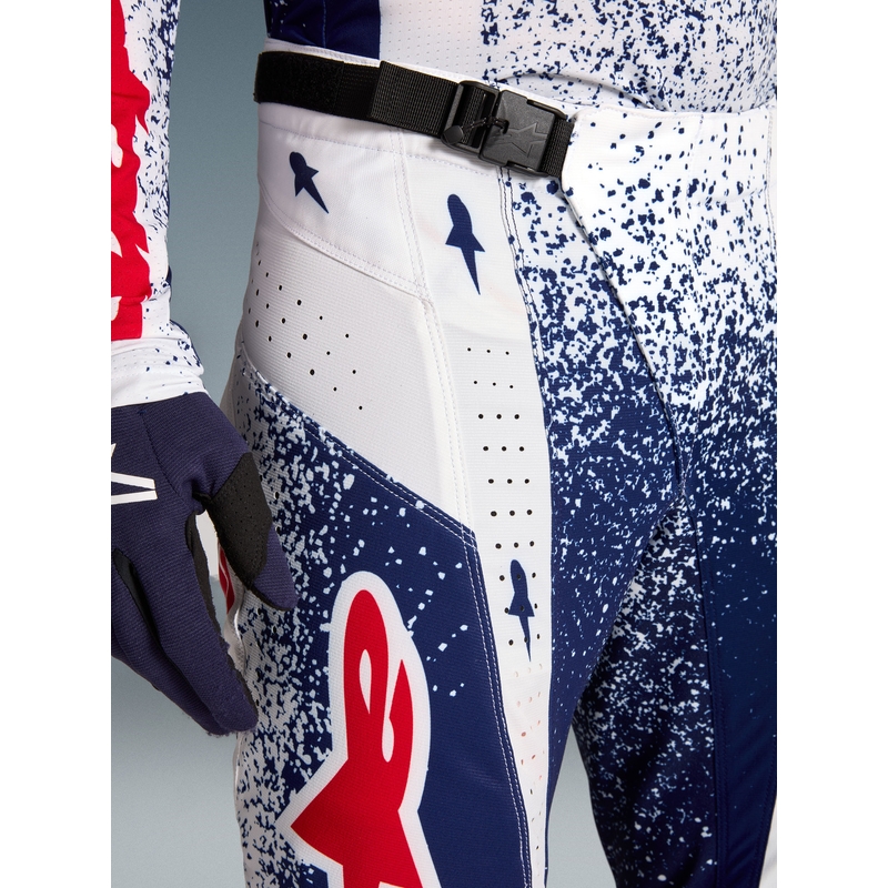 Pantaloni motocross Alpinestars Techstar Limited Edition Unity roșu-alb-albastru