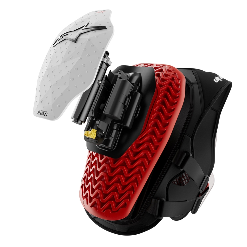 Vestă airbag Alpinestars TECH-AIR®MX Plasma, alb-negru-roșu