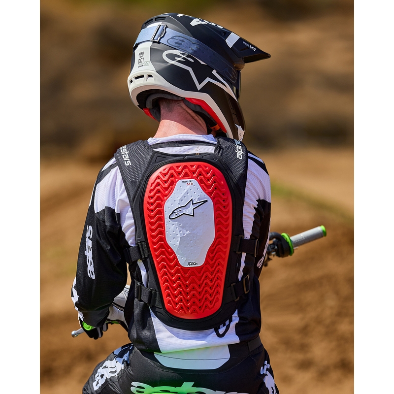Vestă airbag Alpinestars TECH-AIR®MX Plasma, alb-negru-roșu