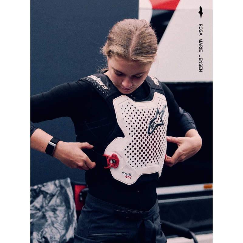 Vestă airbag Alpinestars TECH-AIR®MX Plasma, alb-negru-roșu