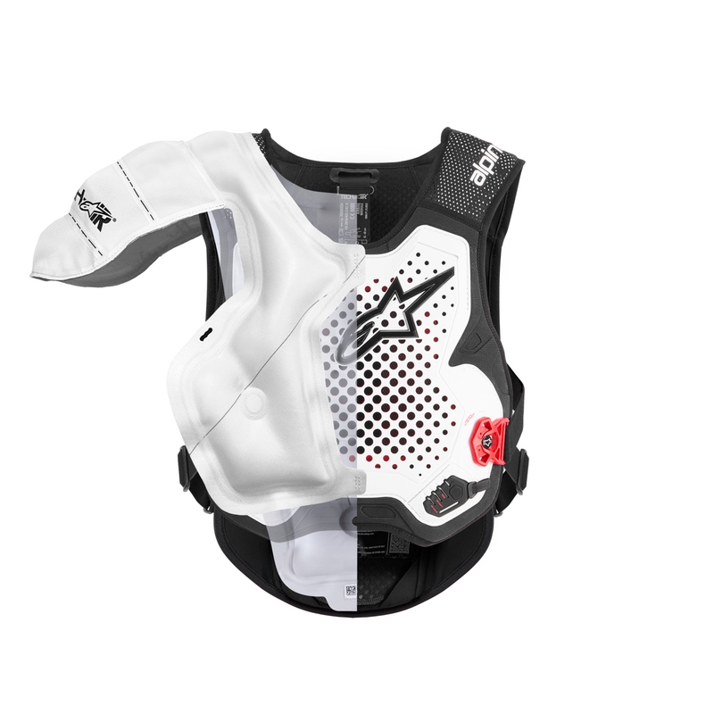 Vestă airbag Alpinestars TECH-AIR®MX Plasma, alb-negru-roșu