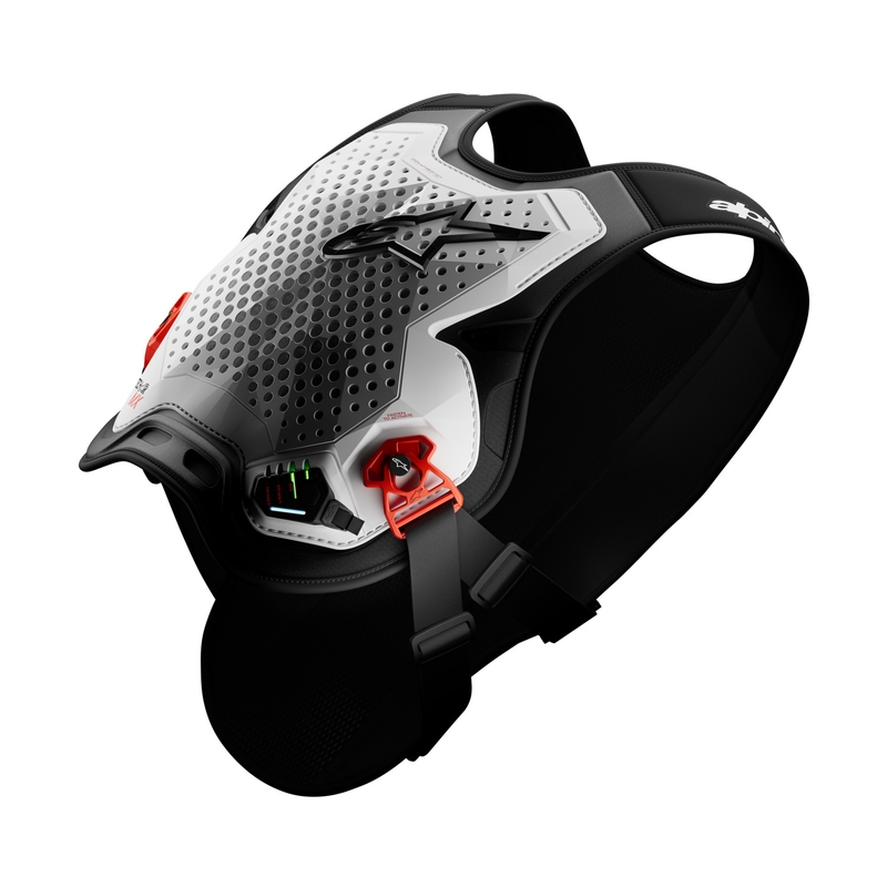 Vestă airbag Alpinestars TECH-AIR®MX Plasma, alb-negru-roșu