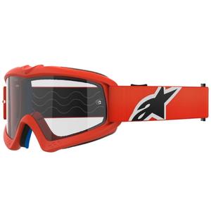 Ochelari de motocross pentru copii Alpinestars Vision Youth Corp portocalii cu lentile transparente