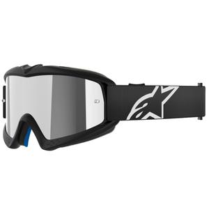 Ochelari de motocross Alpinestars Vision Youth Corp copii negri cu lentile argintie oglinda