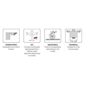 Adjustable license support PUIG Negru