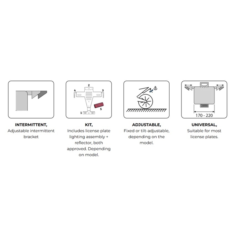 Adjustable license support PUIG Negru