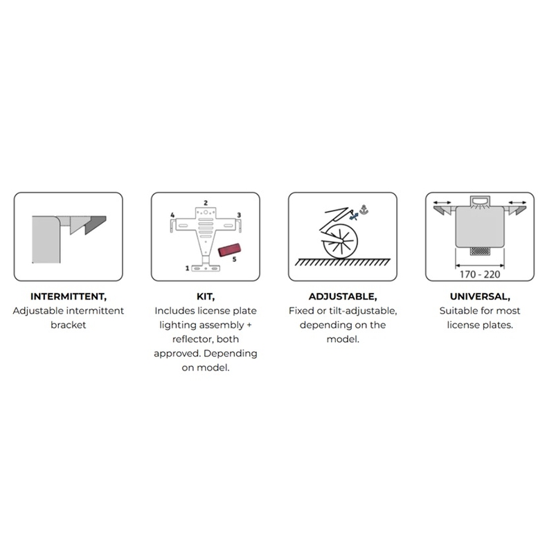 Adjustable license support PUIG Negru