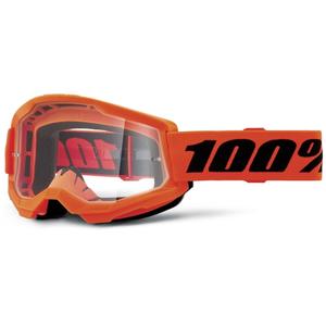 Ochelari de motocros Strata 2 New orange (plexi transparent)