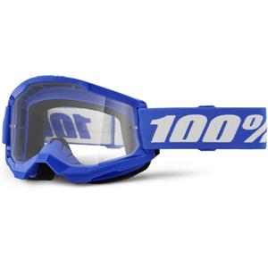 Ochelari de motocross 100% STRATA 2 New Blue (plexiglas transparent)