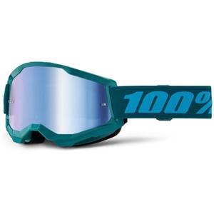 Ochelari de motocros 100% STRATA 2 New Stone blue (plexi albastru)