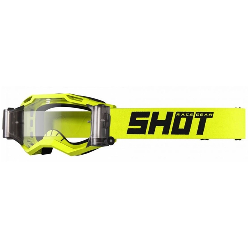 Ochelari de motocross Shot Assault 2.0 Solid Roll-Off galben fluo