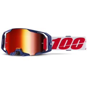 Ochelari de motocross 100% ARmatic Mach Z cu plexiglas roșu