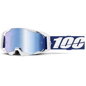 Ochelari de motocross 100% albastru ARmatic cu plexiglas albastru
