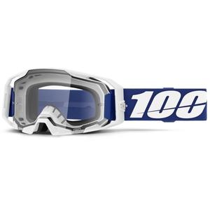 Ochelari de motocross 100% albastru ARmatic cu plexiglas transparent