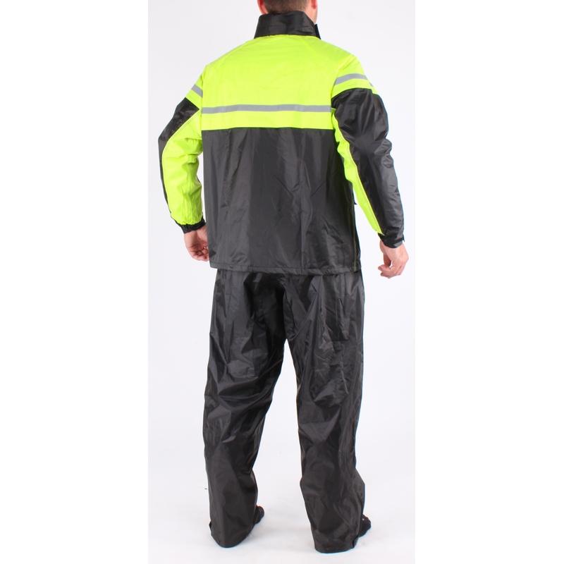 Motociclete jachetă de ploaie RSA Stripe negru-fluo galben lichidare