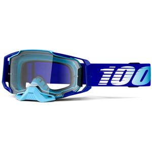 Ochelari de motocros 100% ARMEGA Royal blue (plexi transparent)