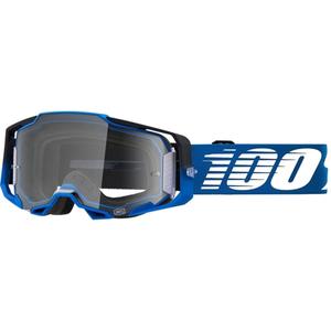 Ochelari de motocros 100% ARMEGA Rockchuck albastru închis (plexi transparent)