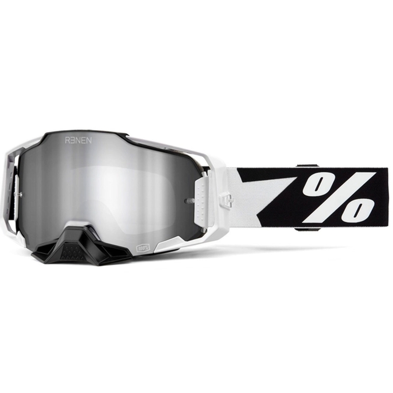 Ochelari de motocross 100% - USA ARMEGA Renen plexiglas argintiu