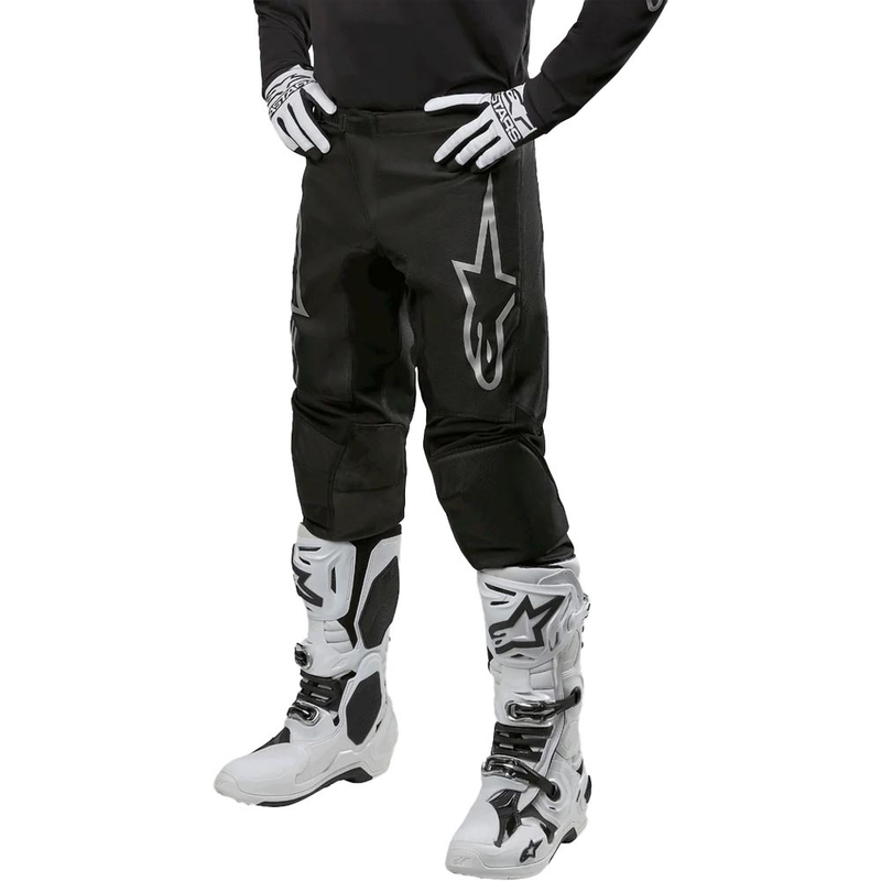 Pantaloni motocross Alpinestars Fluid Graphite negru-argintiu