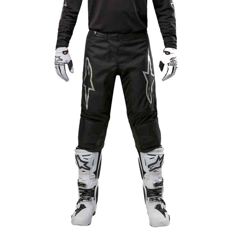 Pantaloni motocross Alpinestars Fluid Graphite negru-argintiu