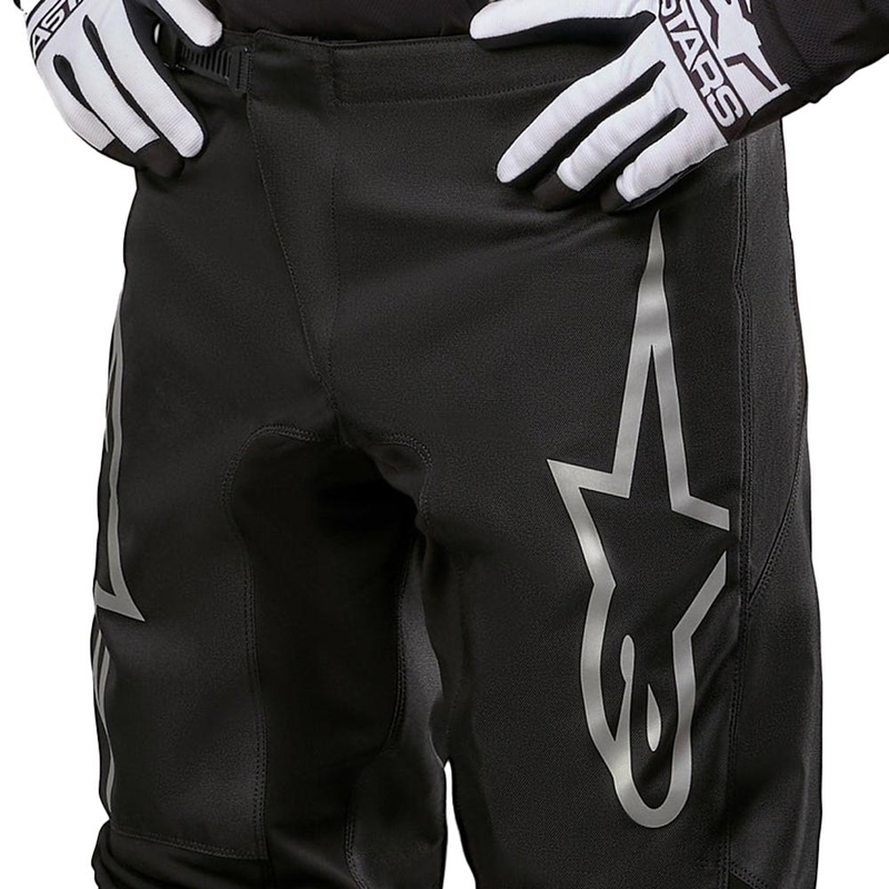 Pantaloni motocross Alpinestars Fluid Graphite negru-argintiu