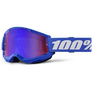 Ochelari Motocross Copii 100% STRATA 2 Plexiglass Albastru Roșu-Albastru