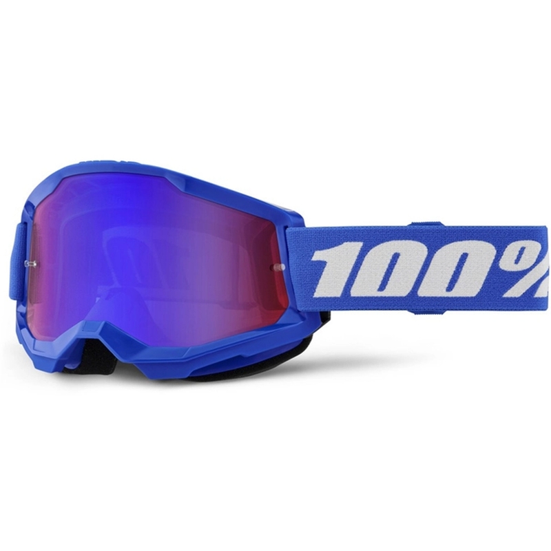 Ochelari Motocross Copii 100% STRATA 2 Plexiglass Albastru Roșu-Albastru