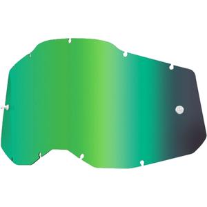 Plexi 100% Racecraft 2/Accuri 2/Strata 2 cu oglindă verde (anti-ceață)