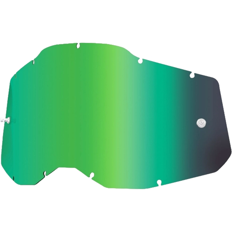 Plexi 100% Racecraft 2/Accuri 2/Strata 2 cu oglindă verde (anti-ceață)
