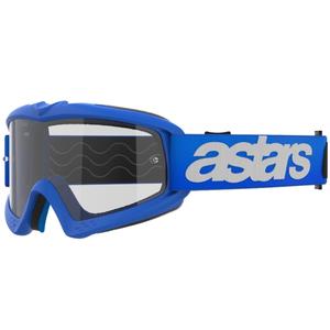 Ochelari de protecție Alpinestars Vision Youth Blaze albaștri de motocross cu lentile transparente