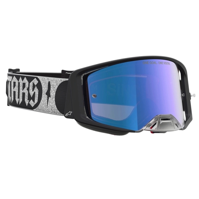 Ochelari motocross Alpinestars Supertech Atrox negru-argintiu
