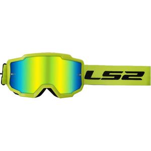 Ochelari de motocross LS2 Charger HV galben cu plexiglas iridiu