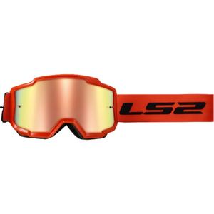 Ochelari de motocross LS2 Charger HV portocaliu cu plexiglas iridiu