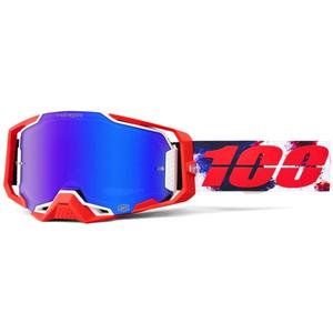Ochelari de motocross 100% ARMEGA Morpho cu plexiglas HIPER albastru