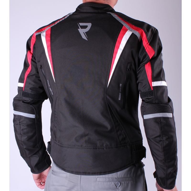 Geacă moto Street Racer Clasic negru-alb-roșu lichidare