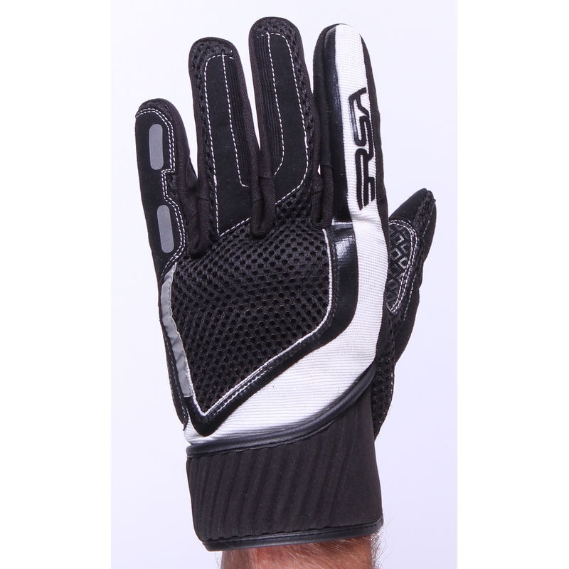 Mănuși de motociclete RSA Sneaker negru și alb Vânzări lichidare