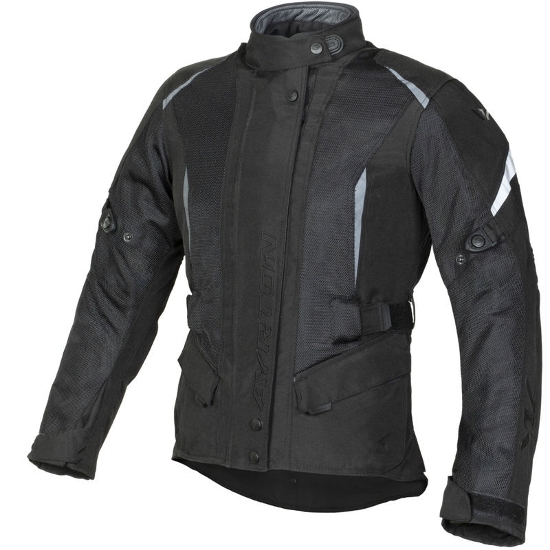 Geacă de motocicletă pentru femei Ayrton Teressa II Flow negru-gri - calitatea a II-a - II. calitate 
