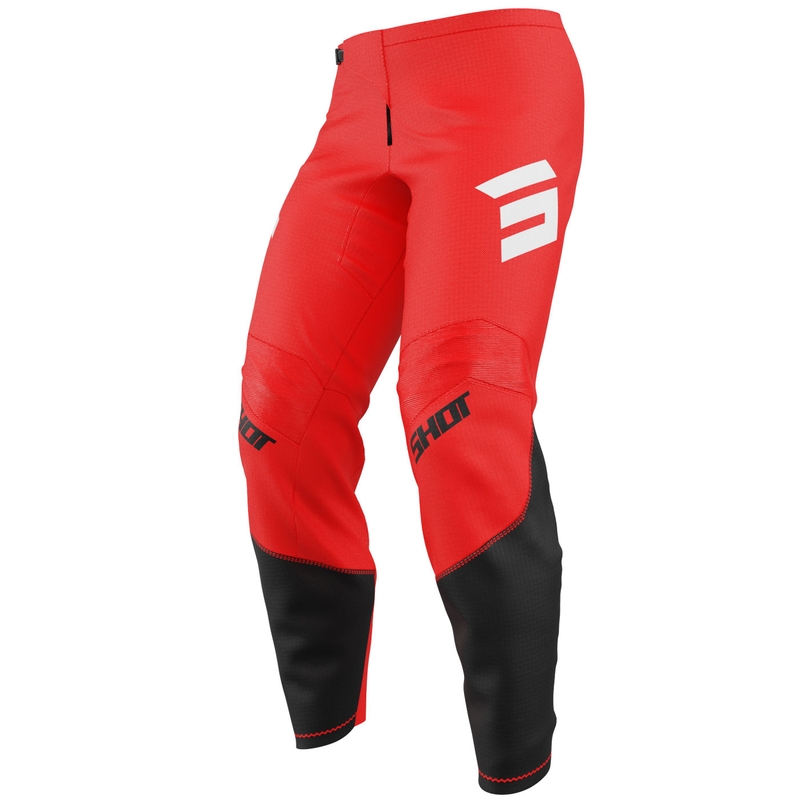 Pantaloni motocross Shot Draw Private roșii - calitatea a II-a - II. calitate 