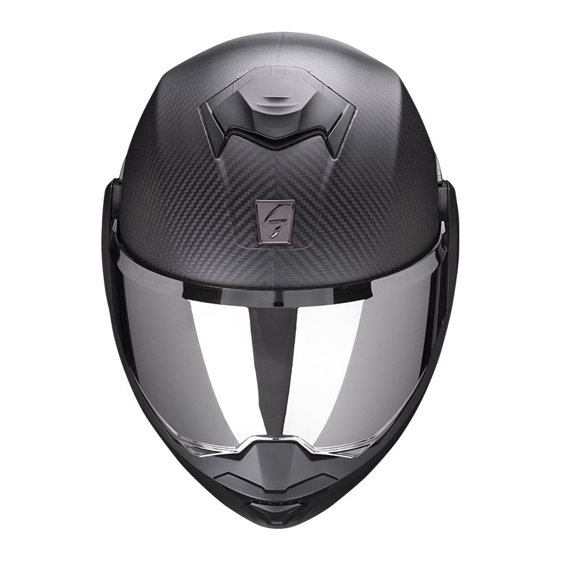 Cască Scorpion EXO-TECH EVO Carbon, flip-up, neagră mată - calitatea a II-a - II. calitate 