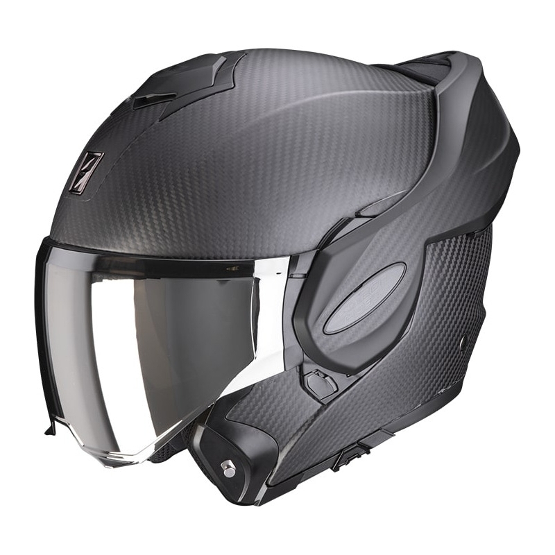 Cască Scorpion EXO-TECH EVO Carbon, flip-up, neagră mată - calitatea a II-a - II. calitate 