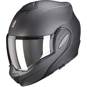 Cască Scorpion EXO-TECH EVO Carbon, flip-up, neagră mată - calitatea a II-a - II. calitate 