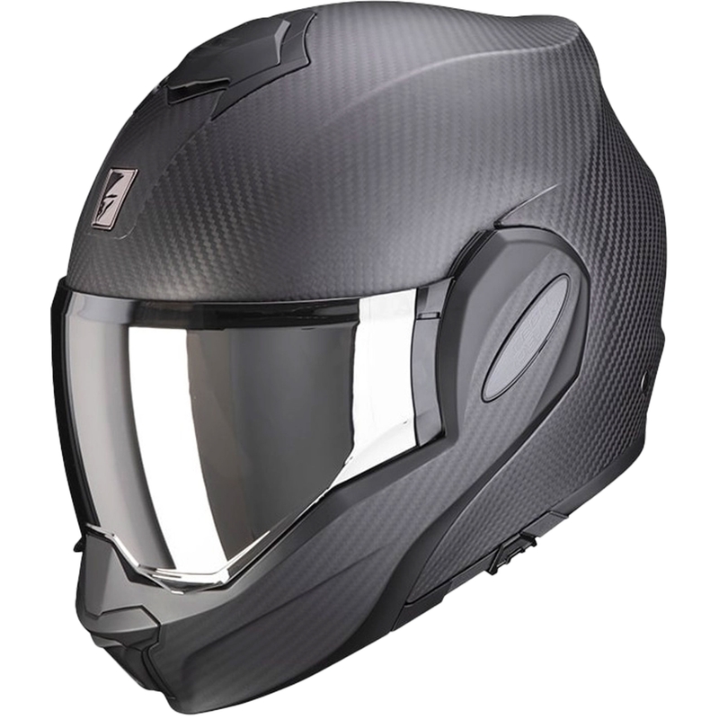 Cască Scorpion EXO-TECH EVO Carbon, flip-up, neagră mată - calitatea a II-a - II. calitate 